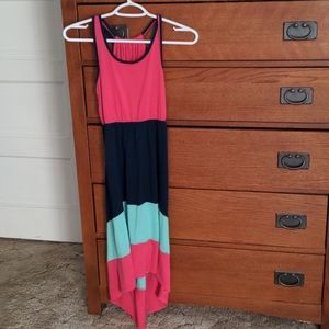 Color-blocked Girls Maxi Dress - Halter